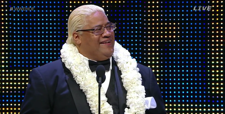 WWE's tweet photo. Congratulations @TheREALRIKISHI on your 2015 WWE Hall of Fame Induction! 
#WWEHOF #SamoanDynasty http://t.co/shlZUEVvFG