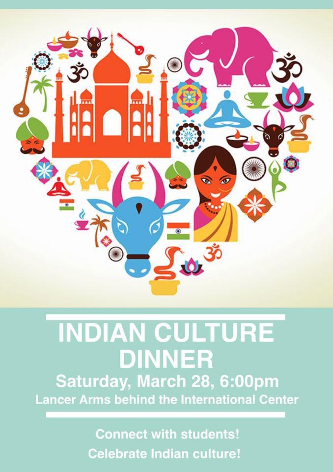 CBU_ic's tweet photo. Don't forget to come out tonight at 6PM to the Indian culture dinner at the lawn behind the International Center! http://t.co/h1fFAE4Wyi