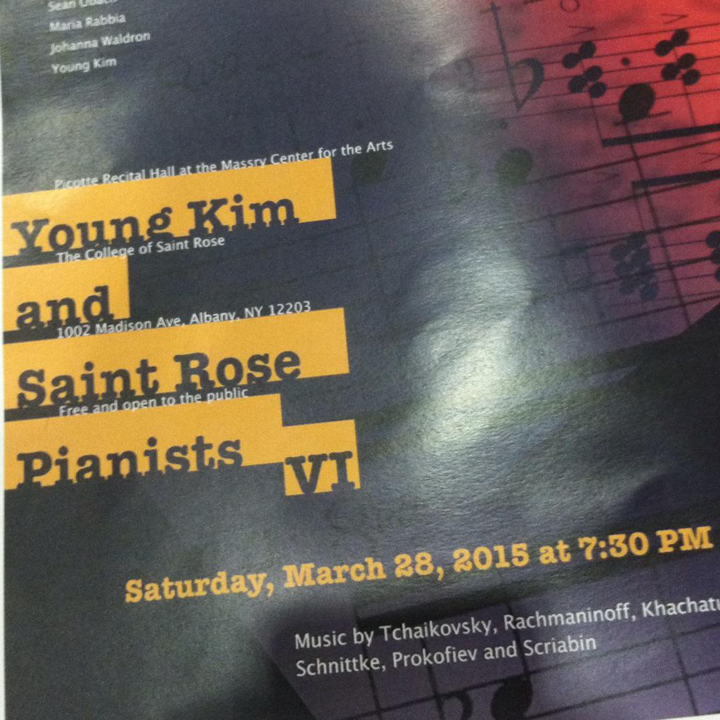 StroseAmelia's tweet photo. At this lovely concert of all these phenomenal pianists! Young Kim and the many talented Saint Rose Pianists VI http://t.co/eX0D9cF0zj