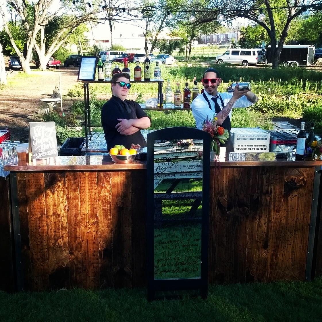 FHLibations's tweet photo. @FHLibations' lucky 2 help celebrate w/ #HandbuiltPortableBars &amp; #craftcocktailcatering! Congrats C+B &amp; T+G!! http://t.co/VxSaN5qpAo