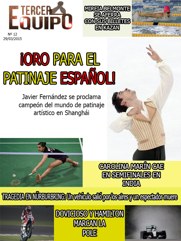 Tercer_Equipo's tweet photo. #Portada: ¡Oro para el patinaje español! http://t.co/pHdzj9YNuL http://t.co/SGLbk0ihAO