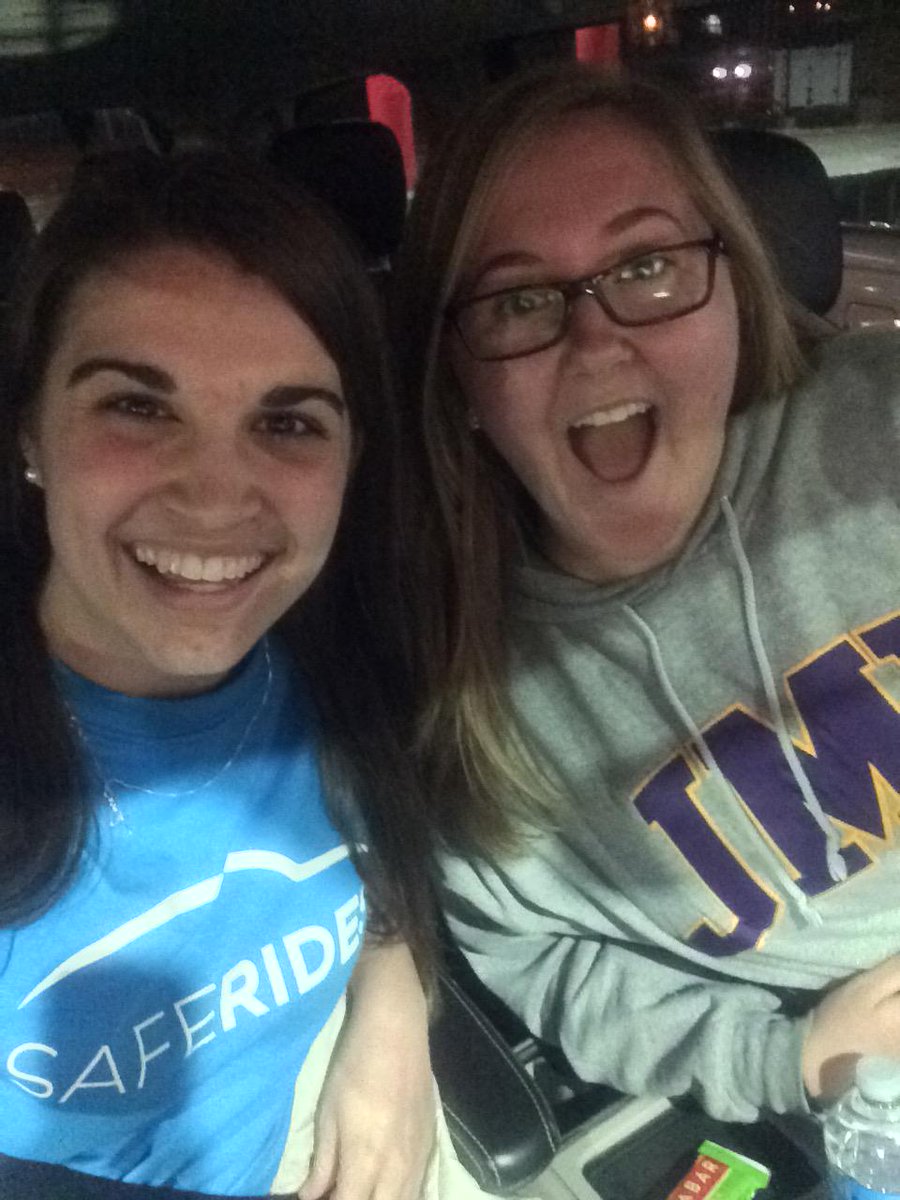meredithparker_'s tweet photo. MAKE SURE TO CALL SAFERIDES at 540-JMU-RIDE TONIGHT AND REQUEST US!! 🚙🚘 http://t.co/6Hz8yNAPuZ