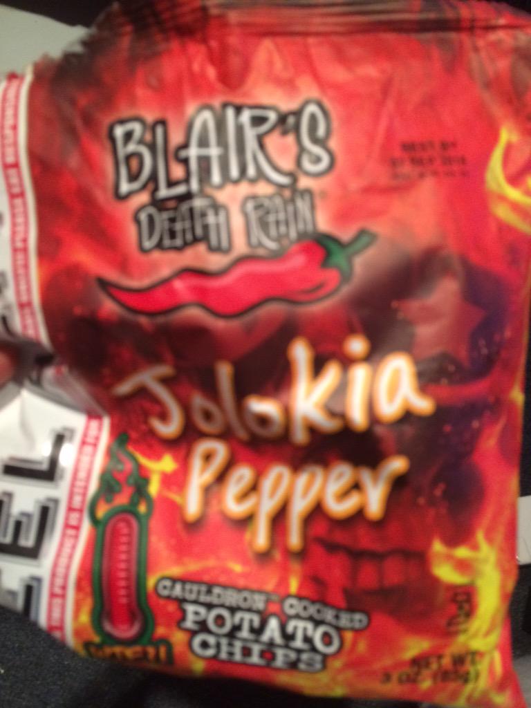chipsofthetrade's tweet photo. @deathsaucehq Good crunch, nice spice. Stays with you and keeps your mouth runnin. 8/10 http://t.co/TeTUx11gFN
