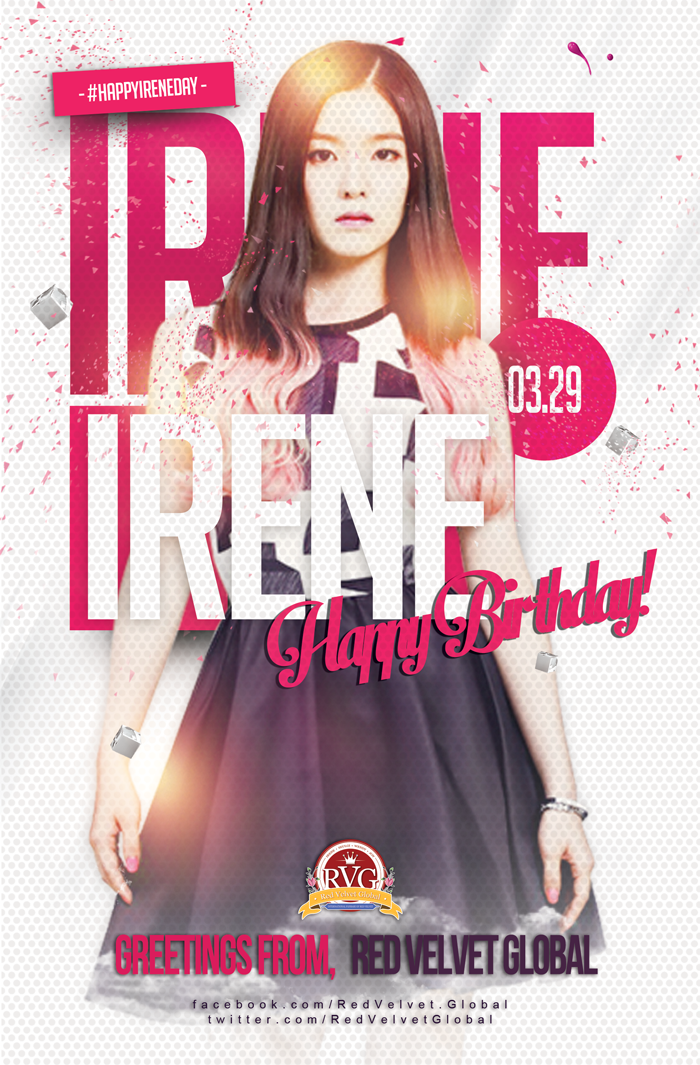 RedVelvetGlobal's tweet photo. Happy Birthday to 레드벨벳 Red Velvet's baby-faced leader, 아이린 IRENE!
#HappyIreneDay
#HappyBAEdayIRENE http://t.co/5CayicczL2