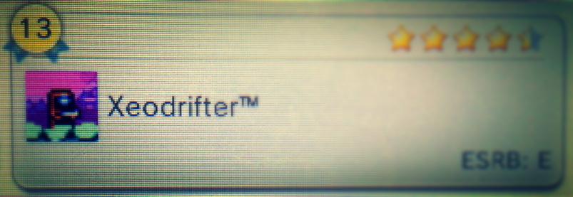 JoolsWatsham's tweet photo. Lucky No. 13 for Xeodrifter on the eShop charts! http://t.co/E4eiaTf6sV