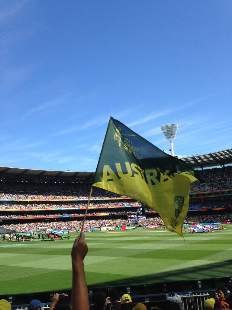 SummerInAus's tweet image. So lucky to be a part of the #ICCWorldCup2015 at the #MCG. #ExperienceCollecting #GreatnessIsContagious #Australia