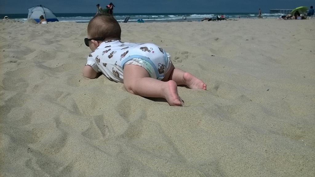 MJAllen12's tweet photo. Jayden ❤  trying to get to the ocean, Pacific Coast Beach http://t.co/9HAN46rFU6