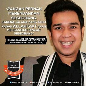 SonyaSabena's tweet photo. Selamat jalan Olga....innalilahi wainalilahi rojiuun ..AQ pengemarmu... http://t.co/NLKea9MYjV