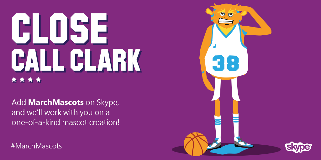 Skype's tweet photo. Close calls &amp; ice cold 3pointers. Clutch is what our #MarchMascots do best #bbn #NDvsUK #elite http://t.co/LfE4WDQdQi http://t.co/IkwDHa7xA6