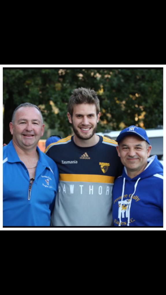 3 hitouts yesterday against Boronia. Good luck in 2015. Thank you to Grant Birchall for attending our season launch