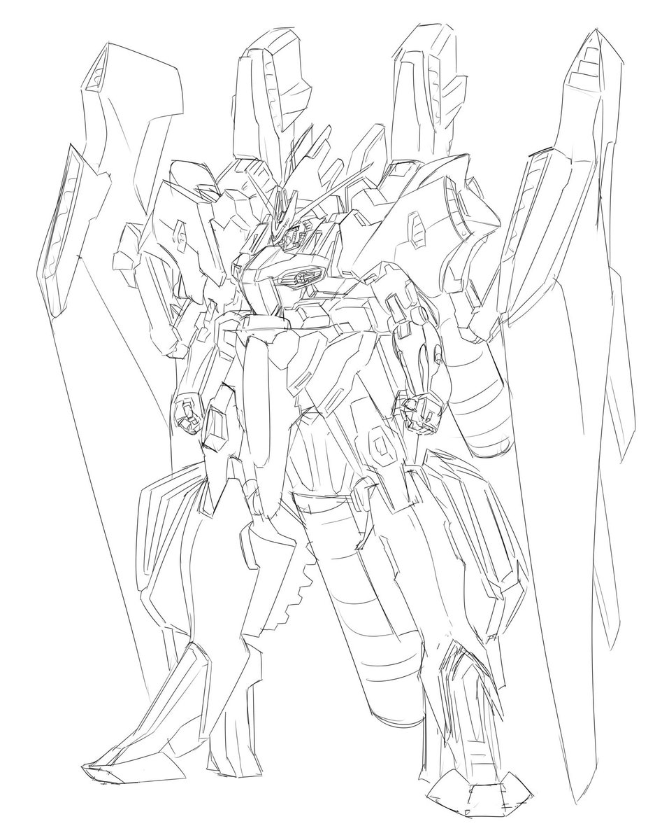 惰性のみで下品なガンダム描きました 