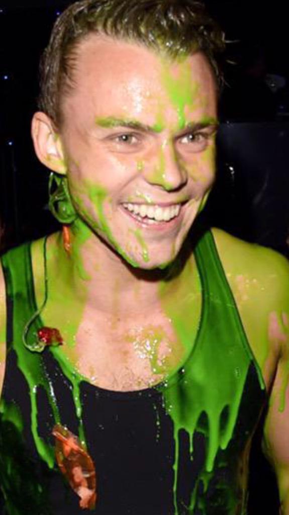 He looks amazing even covered in slime