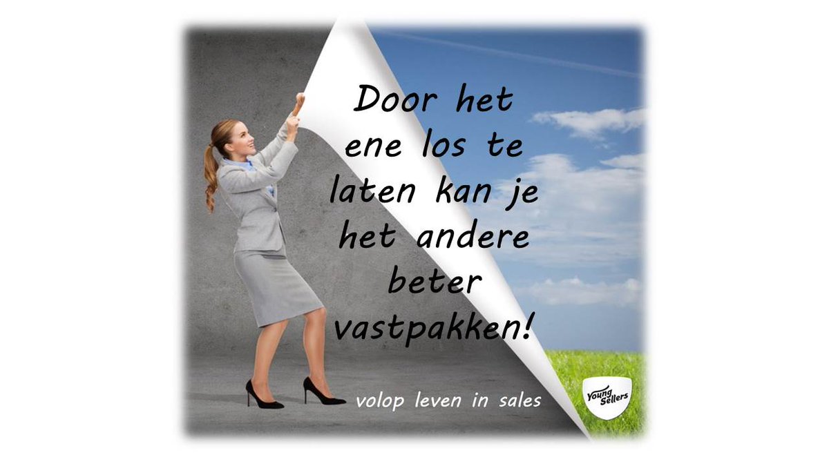 Door het ene los te laten kan je het andere beter vastpakken. #PleaseReTweet