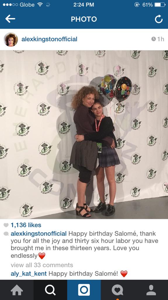 Alex Kingston\s IG post greeting her precious daughter a Happy Birthday     