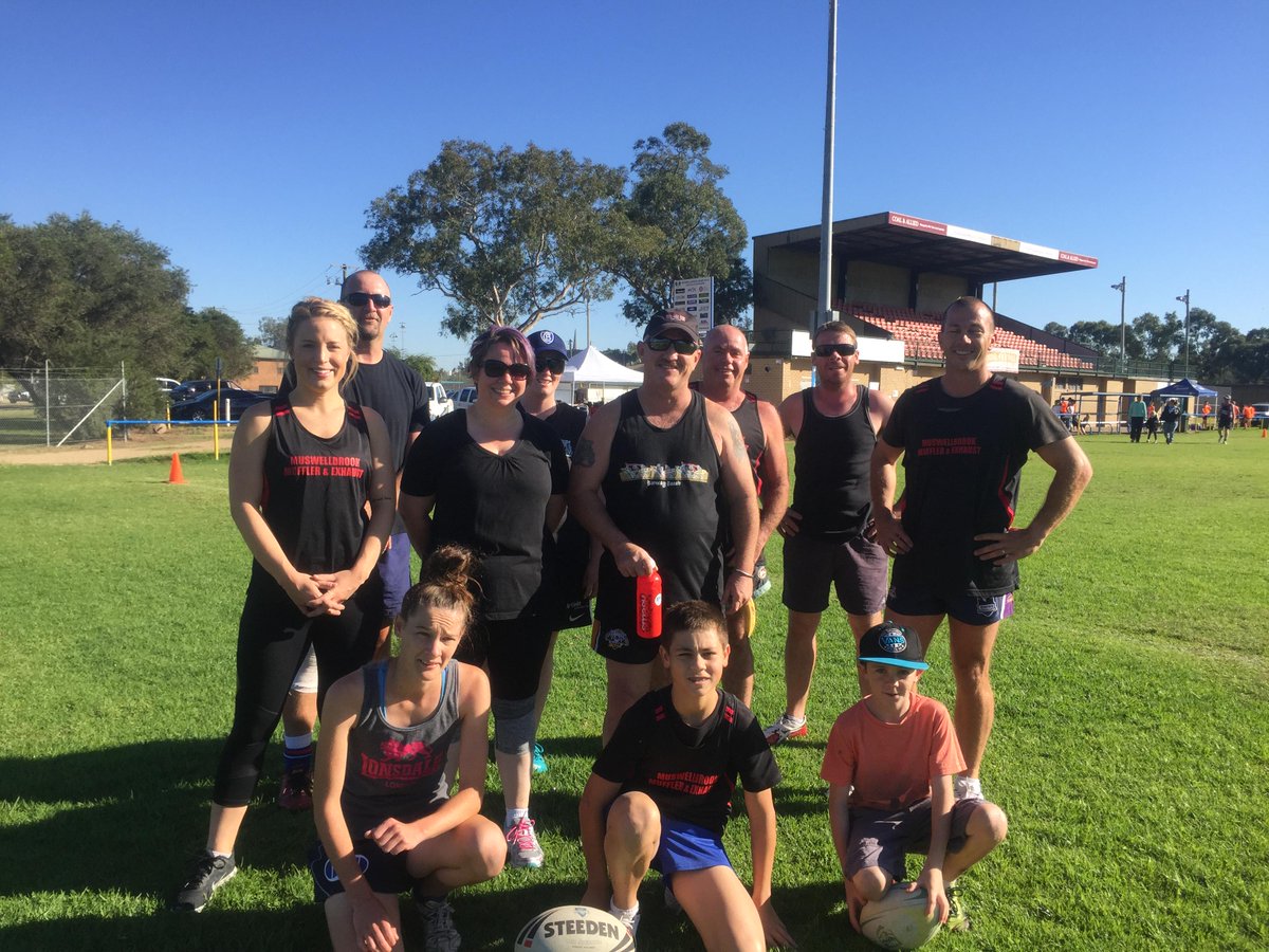 Forsythes Recruitment (Orange) &amp; Loose Screws teams from yesterday's touch footy competion #huntercoalfestival