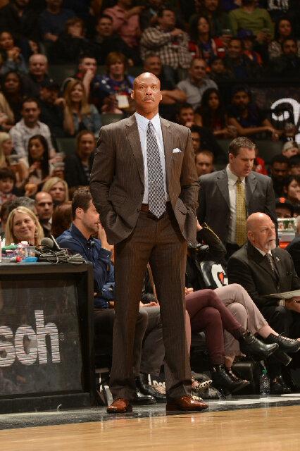 Bit late, but Happy Birthday Coach !! Byron Scott w/ the boys at during game v Raptors 