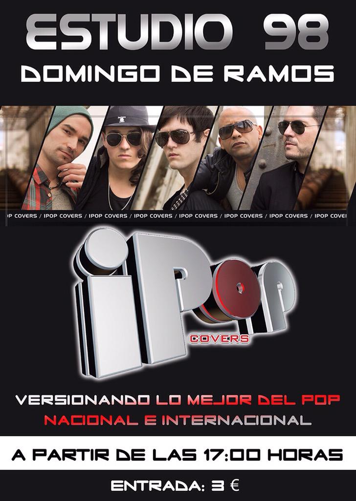 estudio_98's tweet photo. Disfruta de este Domingo de Ramos con la mejor música en directo a manos de IPOP COVERS #17:00 #Estudio98 http://t.co/XTit0sUdKJ