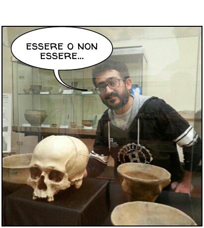 MuseoSannaSS's tweet photo. Francesco in a prehistoric version of #Hamlet #ShakespeareSunday #poseMW #MuseumWeek @The_Globe @MuseumWeek http://t.co/cD62cLi5Ao