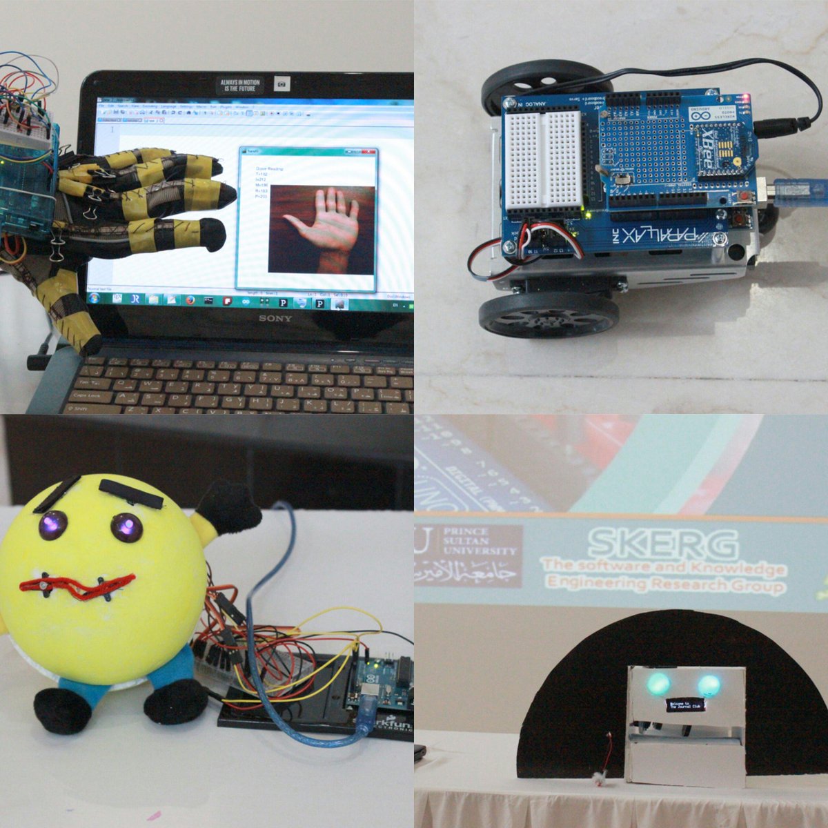 PSU_AC's tweet image. Fascinating projects on display in the #ArduinoD15 showcase in PSU