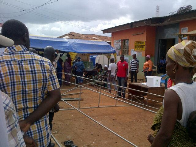 omobetty's tweet photo. #NigeriaDecides. Goodmning Nigeria. It sunday morning at polling unit 038 and 039 isheri Berger. Our votes must count http://t.co/alTD9UoqVV