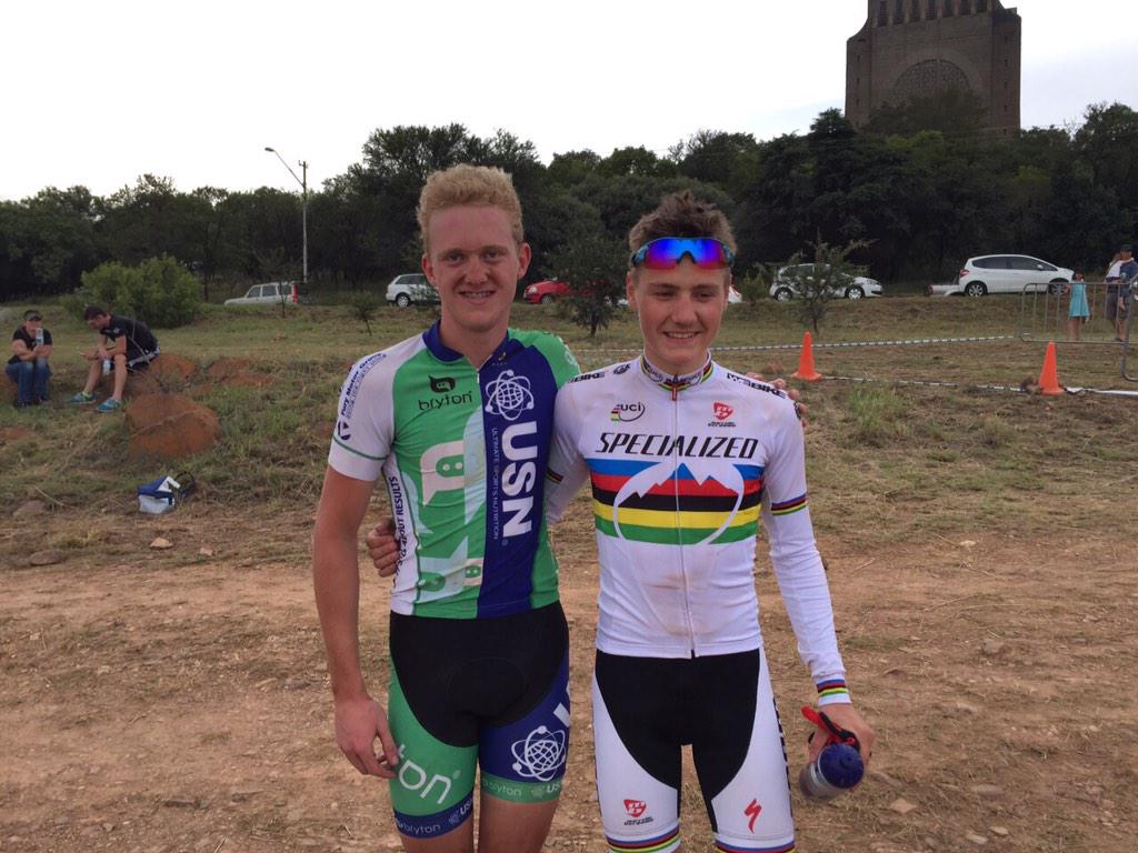 Marinus_MTB's tweet photo. Such an honor to race with the Junior world champ! Even Though i didn't come close to him i could still feel it! http://t.co/ysm1Dy65Cu