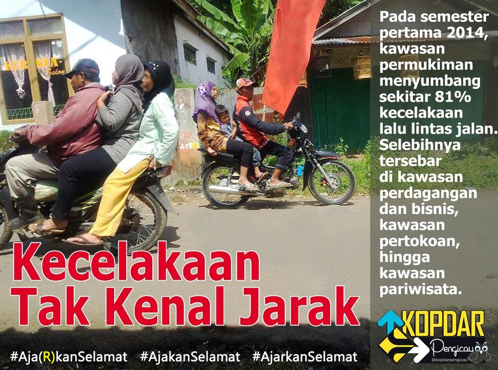 kopdarpengicau's tweet photo. Kapanpun, dimanapun &amp; siapapun "Kecelakaan Tak Pernah Mengenal Jarak". Jgn sampai semuanya terlambat. #AjakanSelamat http://t.co/iOxPdY8ajQ