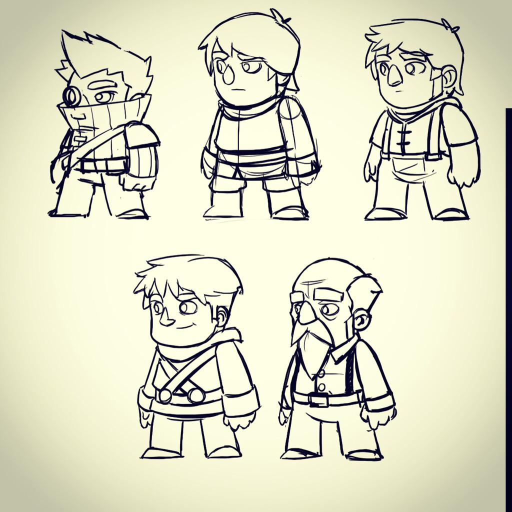 laufman's tweet photo. Some BulletAge character design roughs. #gamedev #BulletAge #cintiq #photoshop #Halfbot http://t.co/76Ms4kGeym