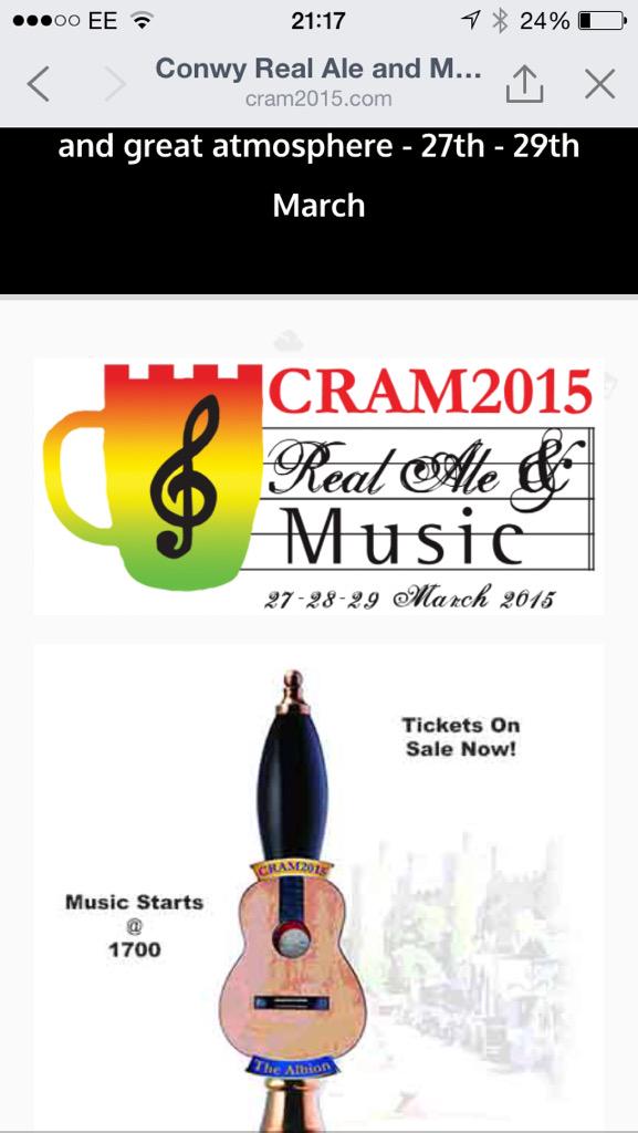 GavnerP's tweet photo. NORTH WALES !!!!!

@CRAM2015 TODAY/TONIGHT - CONWY QUAY 🎤🎼🍺🎤🎼🍺

THAT IS ALL http://t.co/D3D8w8yjPx