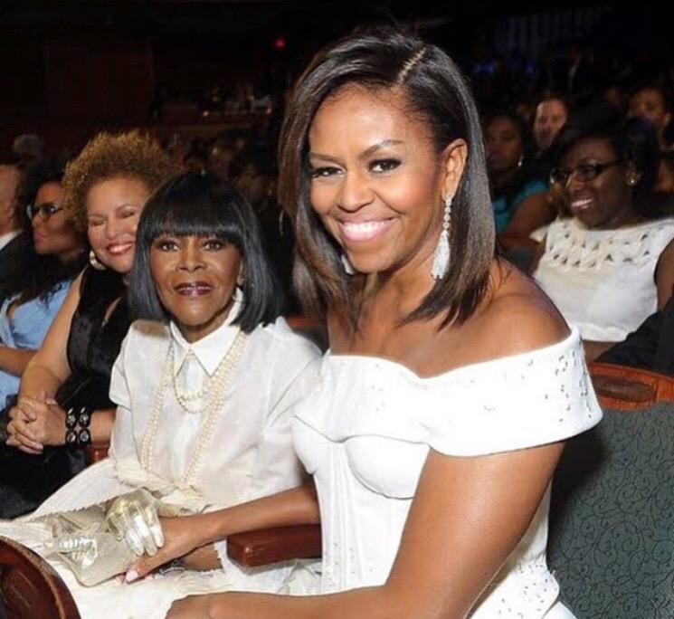 @FLOTUS. and Living Legend celebrant Cicely Tyson stun in their all white l...