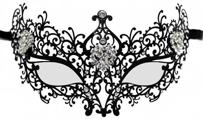 MoreFunInAMask's tweet image. new for prom
laser cut with crystals style 2400