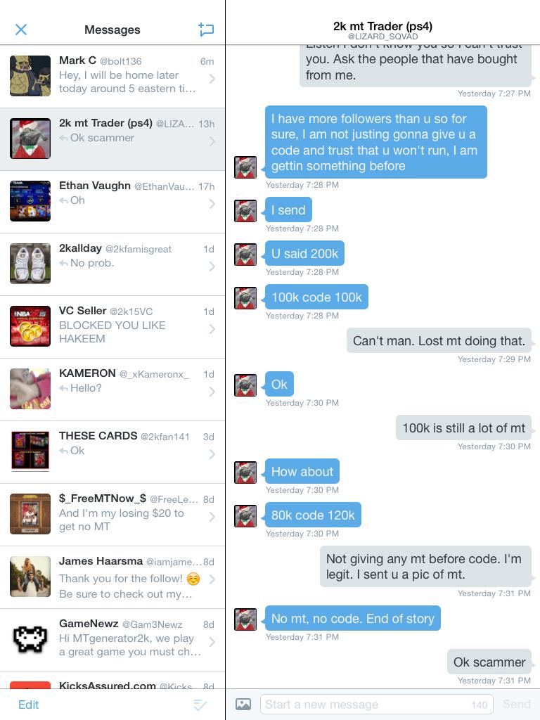 MTgenerator2k's tweet photo. 🚨🚨🚨🚨SCAMMER ALERT DONT GIVE MT BEFORE CODE!!!! HE SCAMS!!!!! WARNING!!!🚨🚨🚨🚨 http://t.co/VK3XZ6XsoW