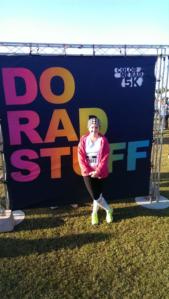 DUVAL_DOOM's tweet photo. Logan before. Proud of my little girl. #ColorMeRad #Rad #DoRadStuff http://t.co/hYoZV8NME6