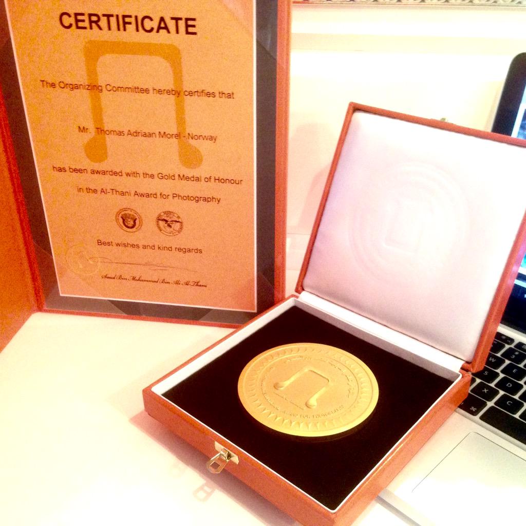 Received the gold medal of honour from the Al-Thani International Awards for Photography. Thank you! 
#FIAP #PSA