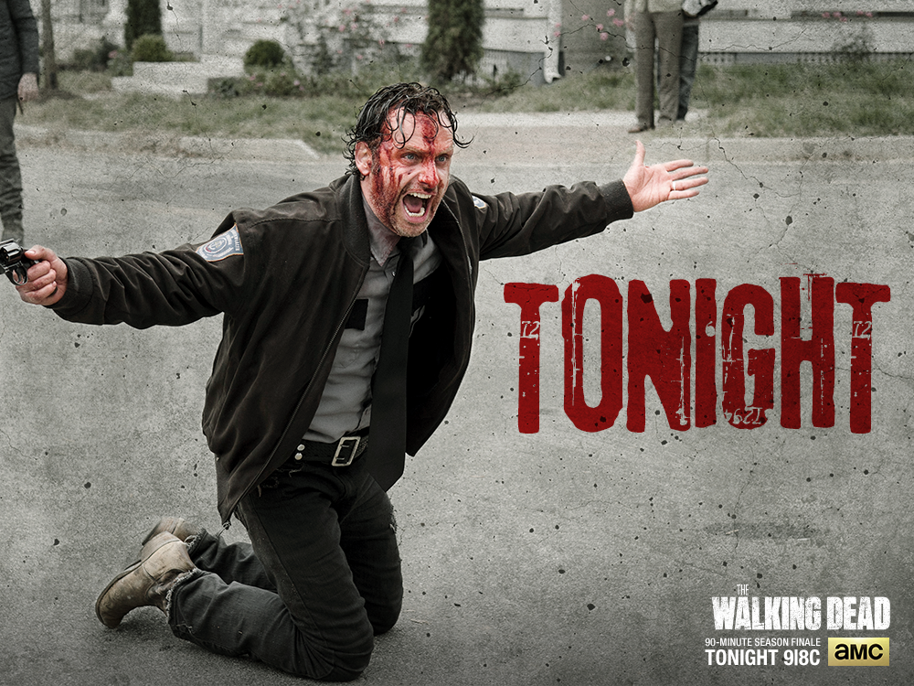 WalkingDead_AMC's tweet photo. The blood will flow tonight at 9|8c. #TWDFinale http://t.co/lvWLtCTpNK