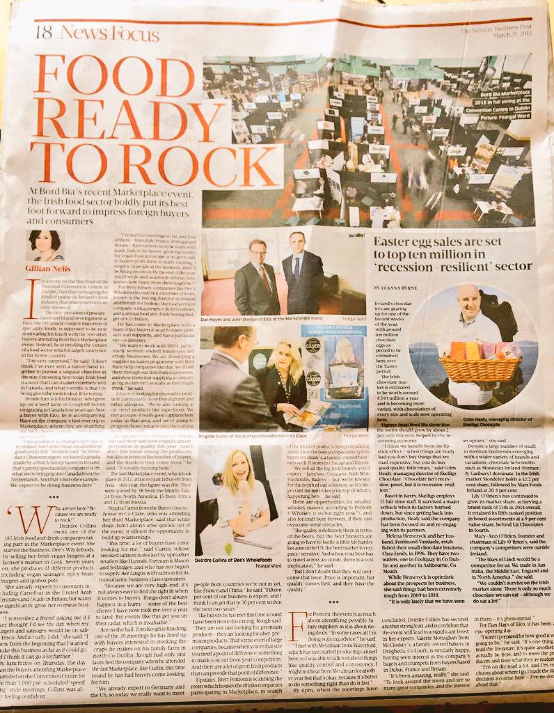 Keoghsfarm's tweet photo. Lovely piece on #marketplace2015 in the @sundaybusiness by @gnelis 🍀👍 thanks for the mention! http://t.co/tYPiDjcfd7