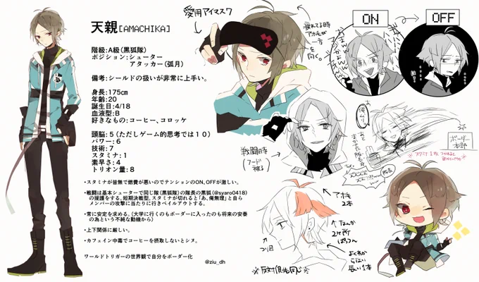 勢いでボーダー化しました～!
天親であまちか君ですよろしくお願いします～! 