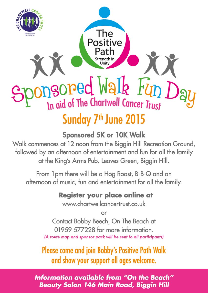 SPONSORED WALK FUN DAY-5K or 10K walk with an afternoon of food, fun and entertainment for all! #charity #positive