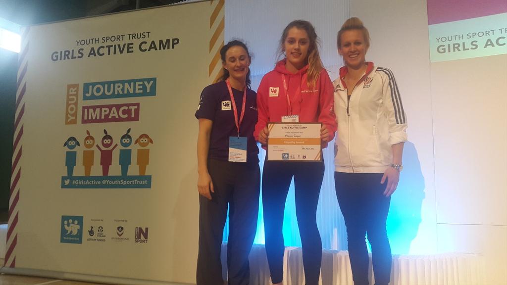 Youth Sport Trust (@youthsporttrust) on Twitter photo The fourth award is presented to Maisie Cooper of <a href="/kingshillschool/">Cirencester Kingshill School</a> who wins the #GirlsActive Empathy Award! The fourth award is presented to Maisie Cooper of <a href="/kingshillschool/">Cirencester Kingshill School</a> who wins the #GirlsActive Empathy Award!