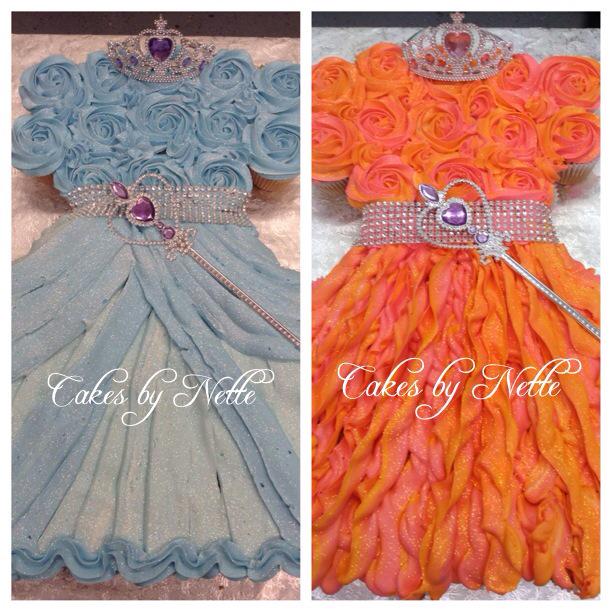Cakesbynette's tweet image. #cupcakecakes #princessdresses #tiara #cakesbynette #princessparty