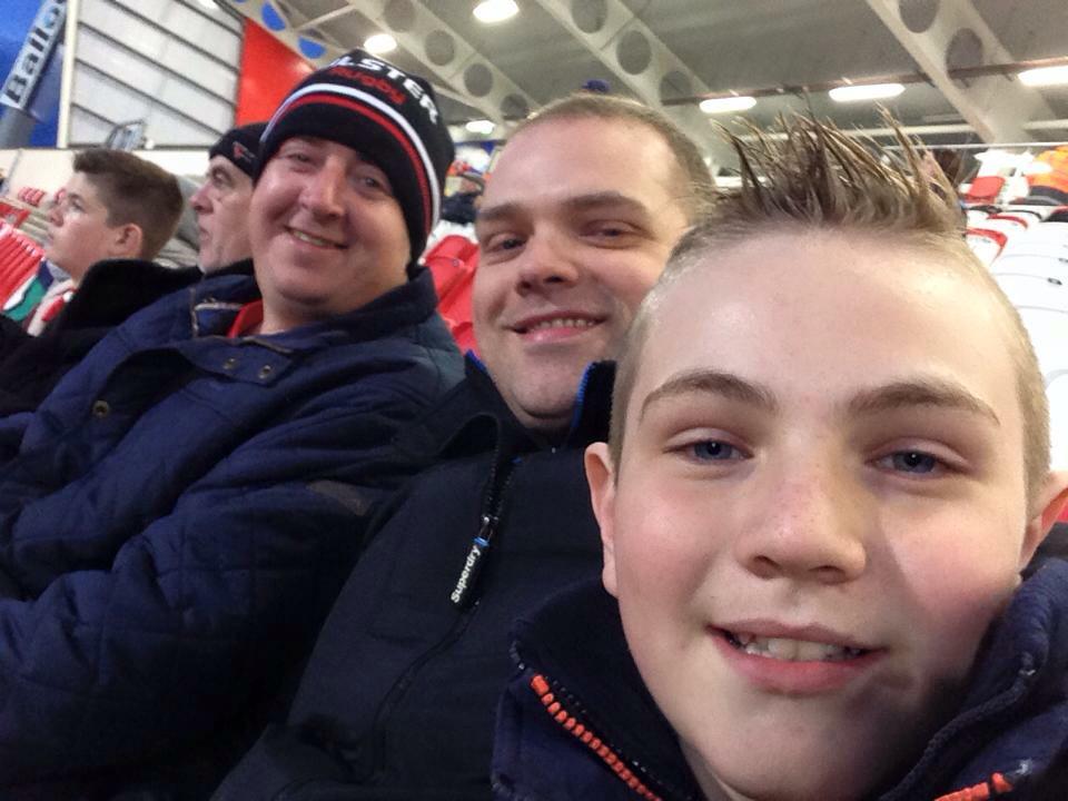 vikkiagibson's tweet photo. @KingspanStadium #SUFTUM.Great night had by all at ulster v Cardiff blues. Watching with the stars of the future 😊🏉 http://t.co/VzLWUXOarL