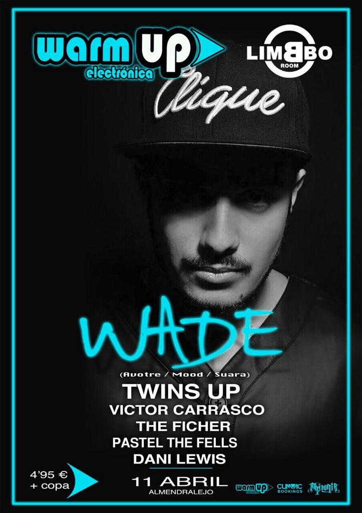 danilewos's tweet photo. El 11 de Abril nos volvemos a ver en @limbboroom con uno de mis artistas y productores favoritos @wade_tweet !! 💣❤🙌 http://t.co/S8r1kLm8nh