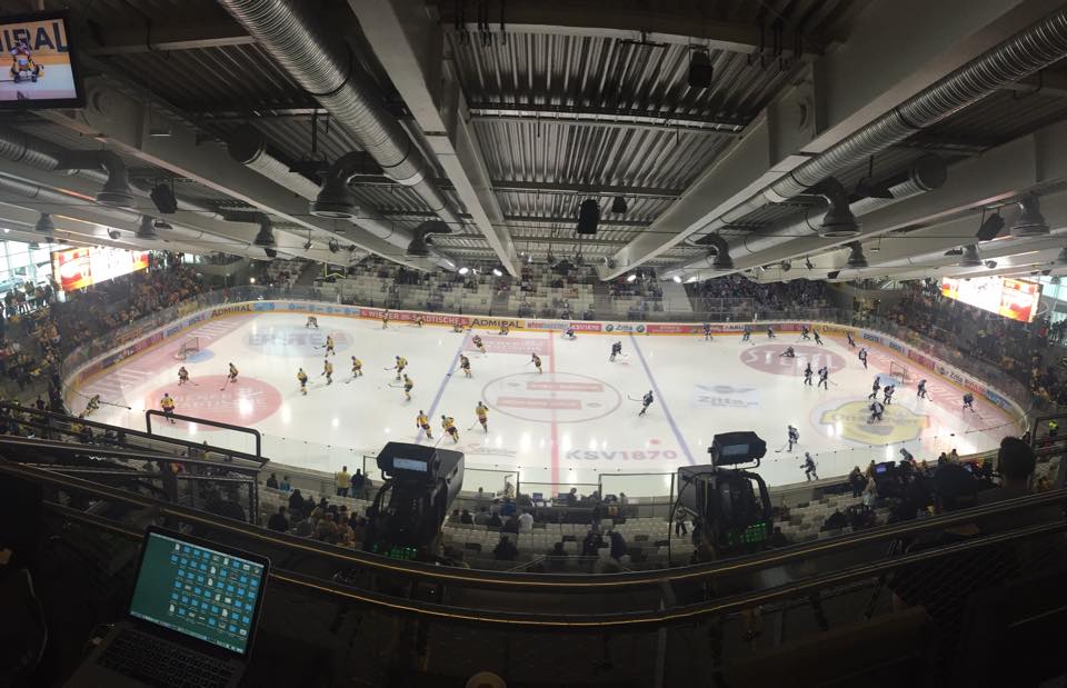 Vienna Capitals vs Black Wings Linz: Die Aufwärmphase – Foto: © Sportreport Vienna Capitals, Black Wings Linz