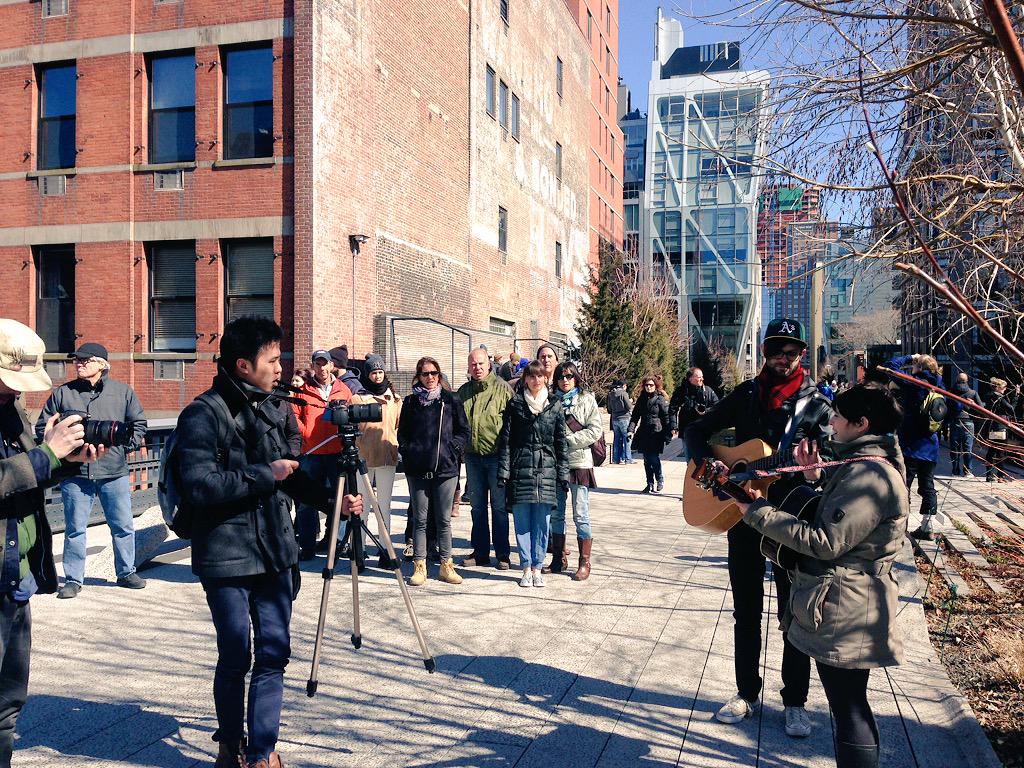 Our session with <a href="/RoyalThey/">the Royal They</a> attracted quite a crowd. Can't wait to share the video with everyone. #nyc #IndieMusic