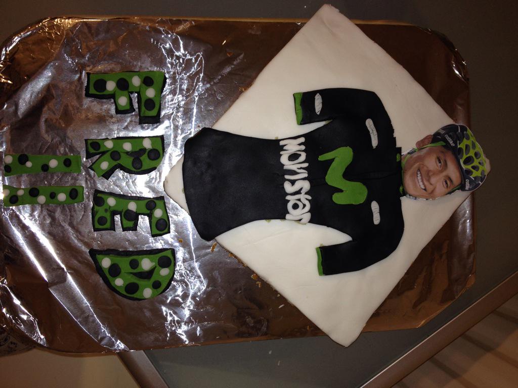 RMcqueen's tweet photo. @NairoQuintana you are Fred's cycling hero- his 11th birthday cake is you! http://t.co/LMfcqHGiZO