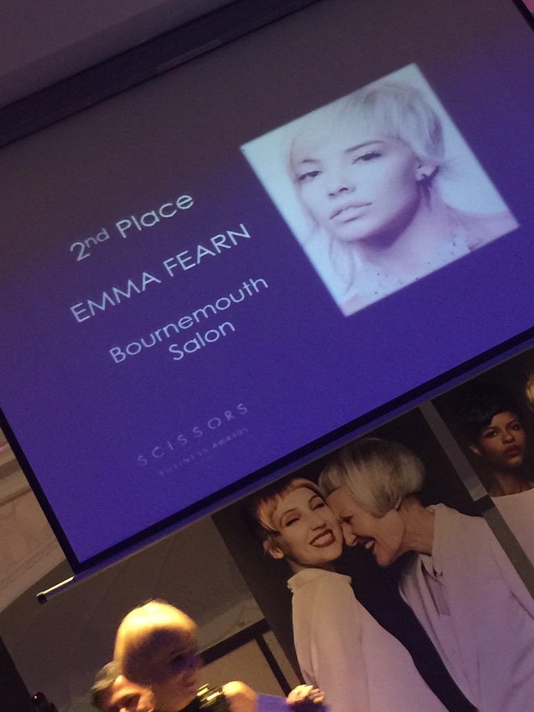 ajcpr93's tweet photo. 2nd place in the hair trend award goes to Emma Fearn #hairtrend #scissorsawards #timetoshine http://t.co/lchNZ9fIIg