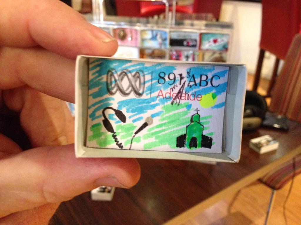 abcadelaide's tweet photo. #adelaide in a matchbox as part of #matchboxprojects @KevCorduroy @DavidBevanSA #peoplemakeplaces http://t.co/3XnFmaq53F