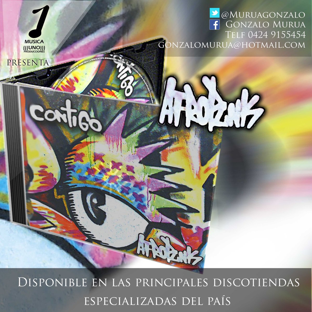Ya a la Venta! ‘Afropunk‘ (<a href="/afropunkband/">afropunk</a>) - Contigo (2013) > bit.ly/1a8hUKx  #UNOProducciones