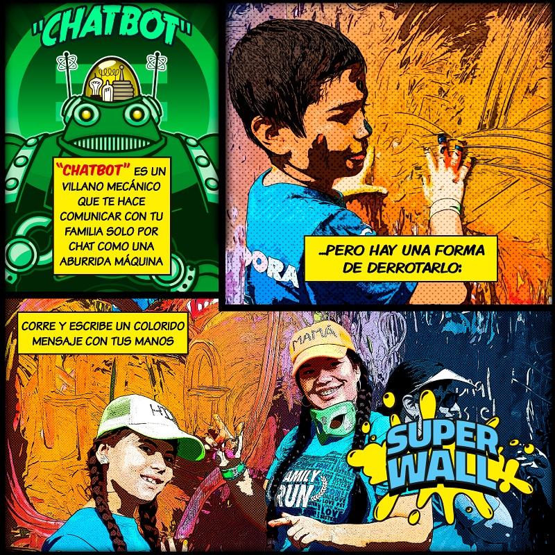 FamilyRunCol's tweet image. Conoce a #Chatbot y descubre como derrotarlo en el #SuperWall #FamilyStory #4k