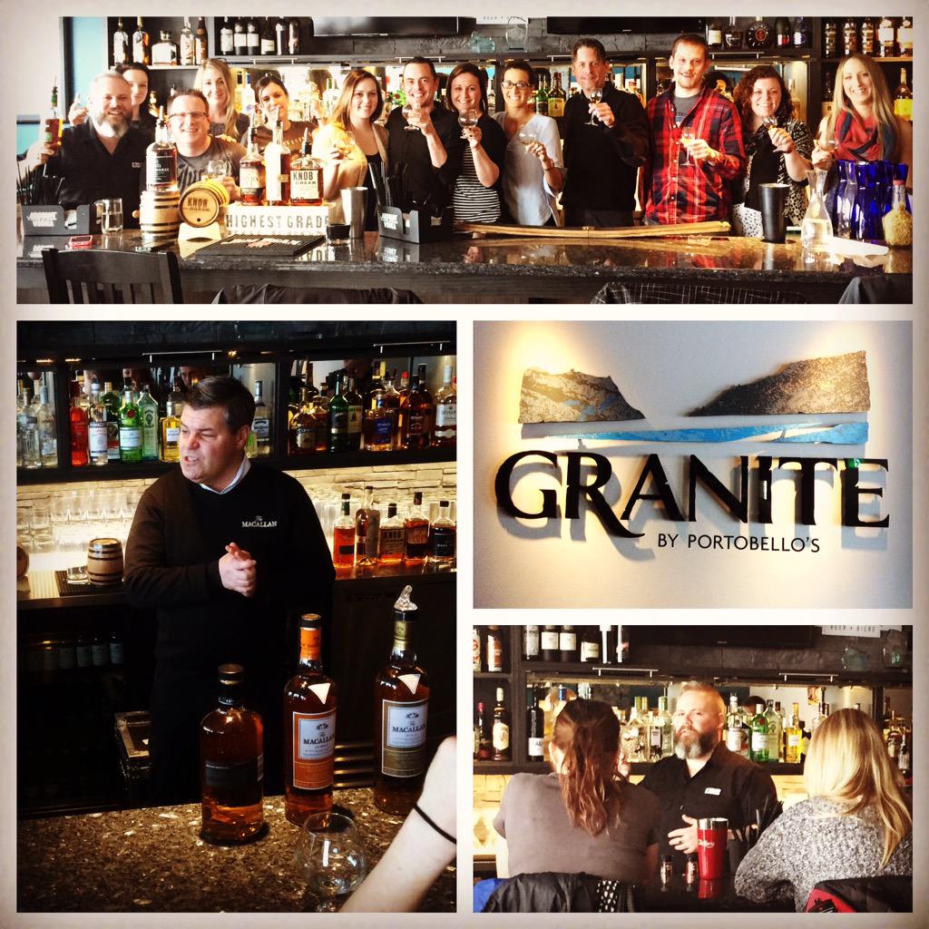 Whisky_Chef's tweet photo. #HappySunday #whisky #whiskey @granitebyportabellos #bourbon #canadian #scotch #singlemat w/ @danvolway @dowdenster http://t.co/9ES3ztEeZQ