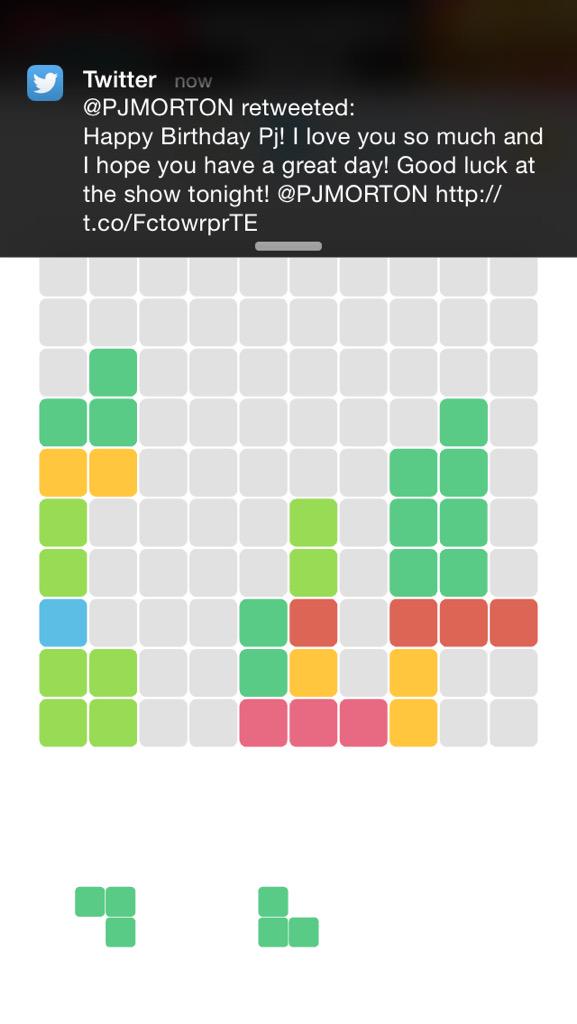 OK FREAKING OUT PJ MORTON RTED ME ! I AM SO HAPPY ! HAPPY BIRTHDAY ! 
